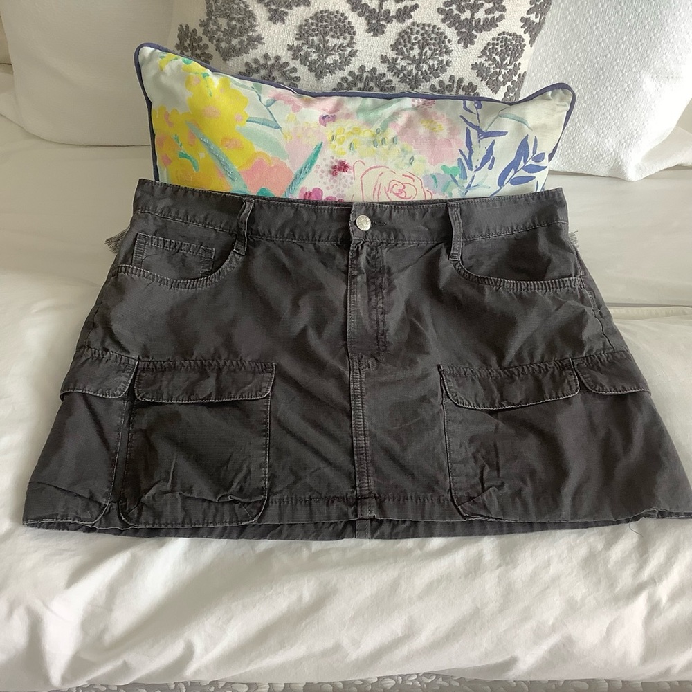 ZARA Charcoal Gray Women's Cargo Skirt XL